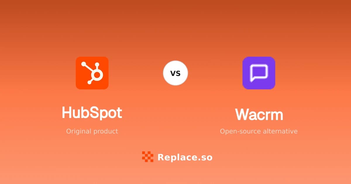 HubSpot versus Wacrm comparison