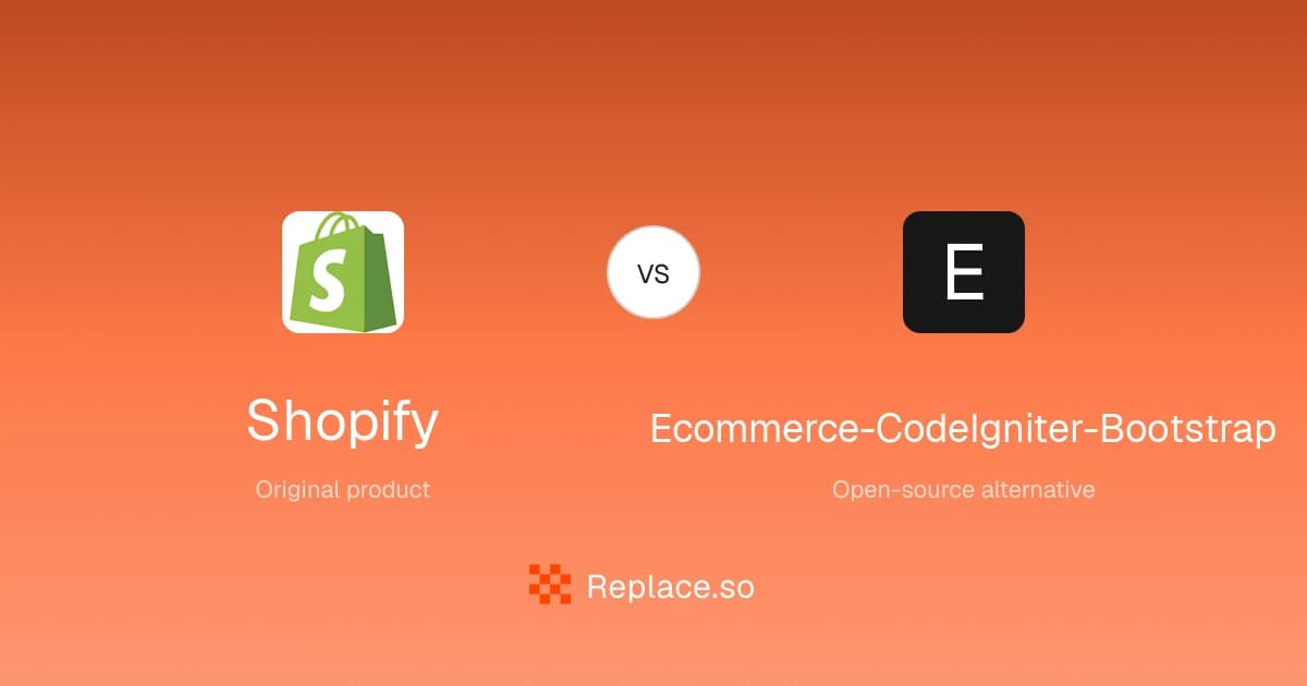 Shopify versus Ecommerce-CodeIgniter-Bootstrap comparison