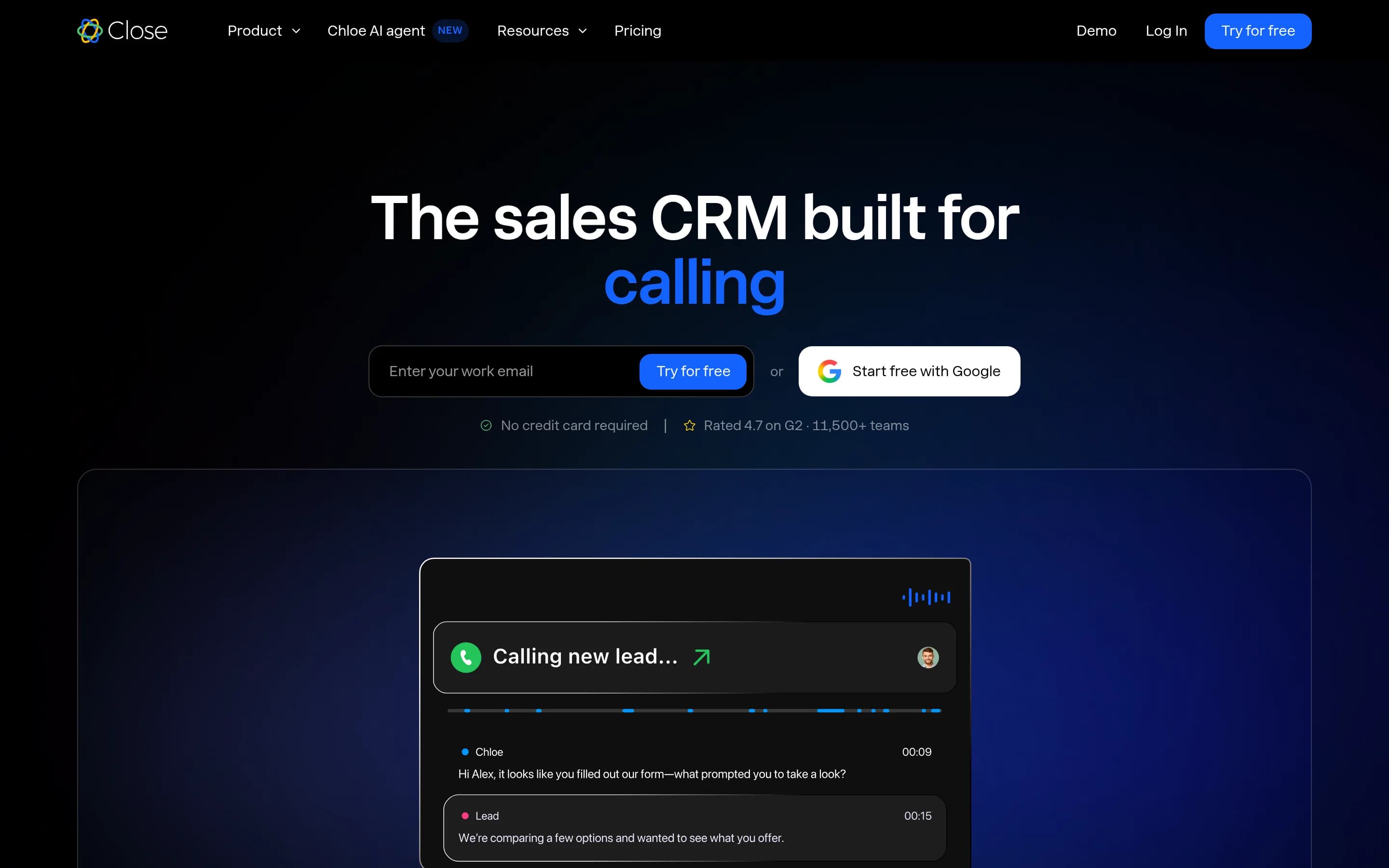 Close website screenshot
