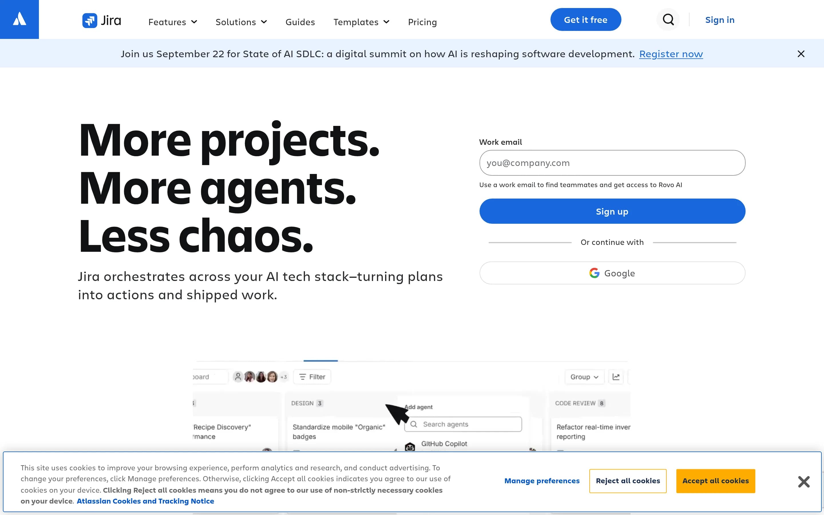 Jira website screenshot