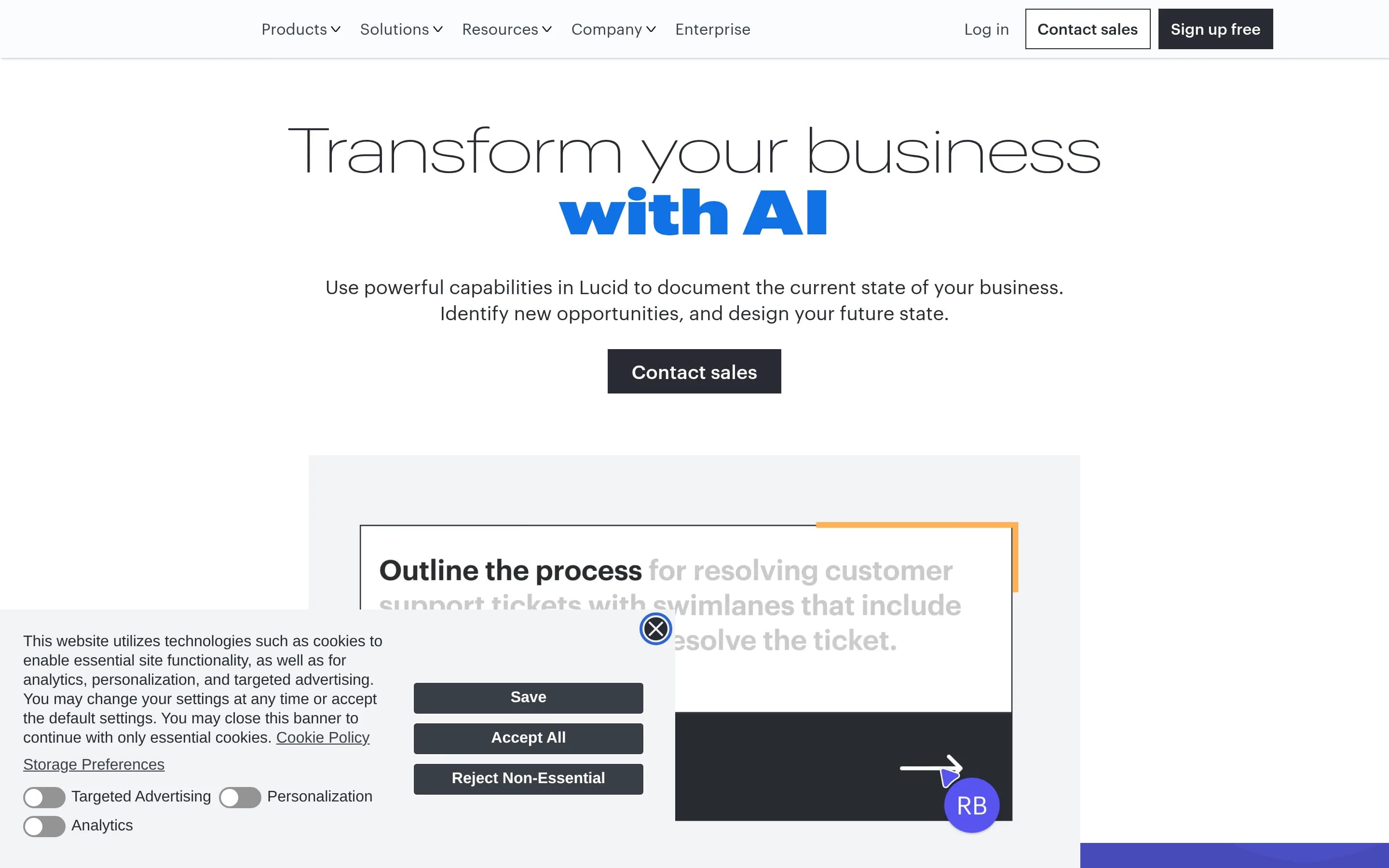 Lucid website screenshot