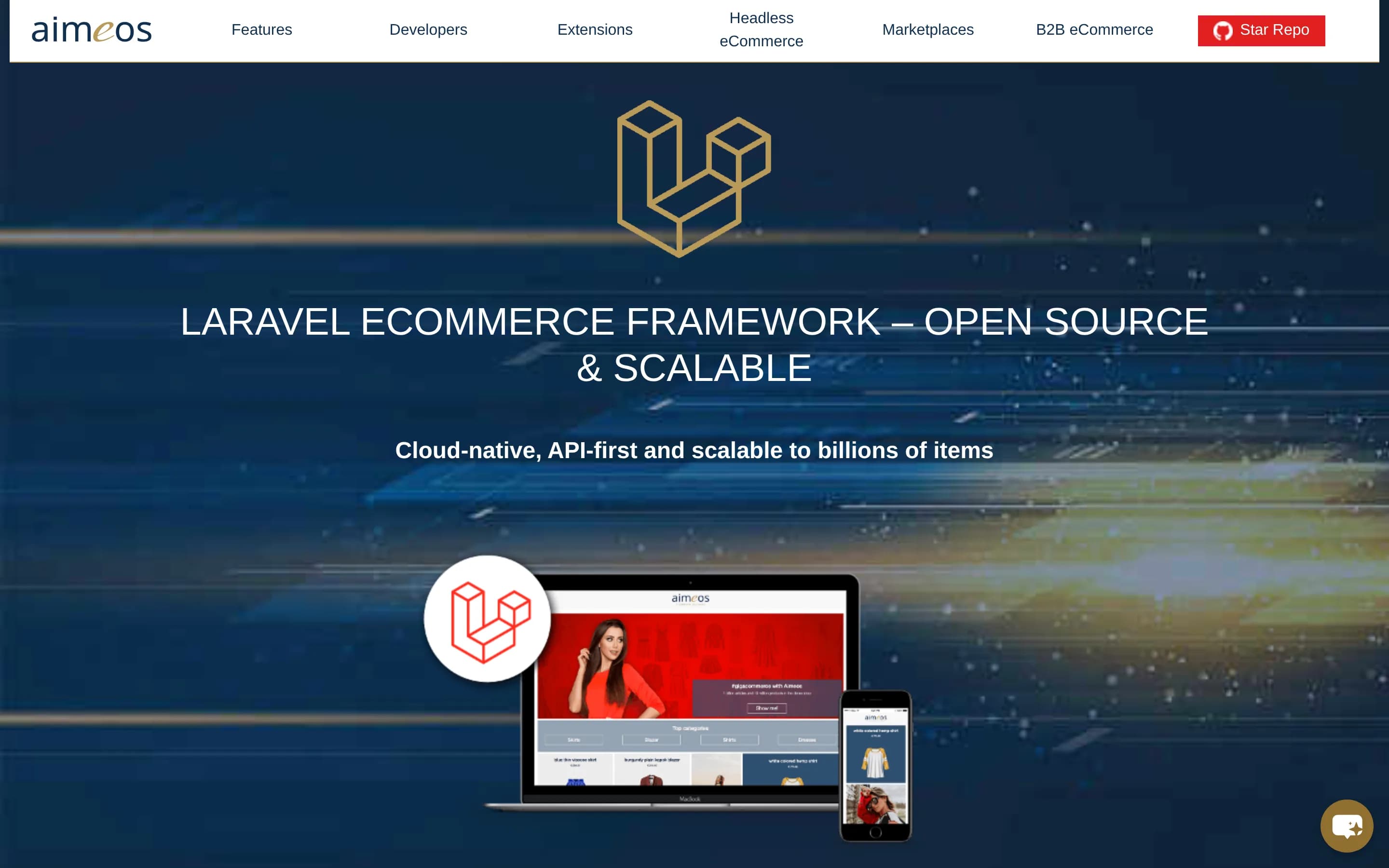 Aimeos website screenshot