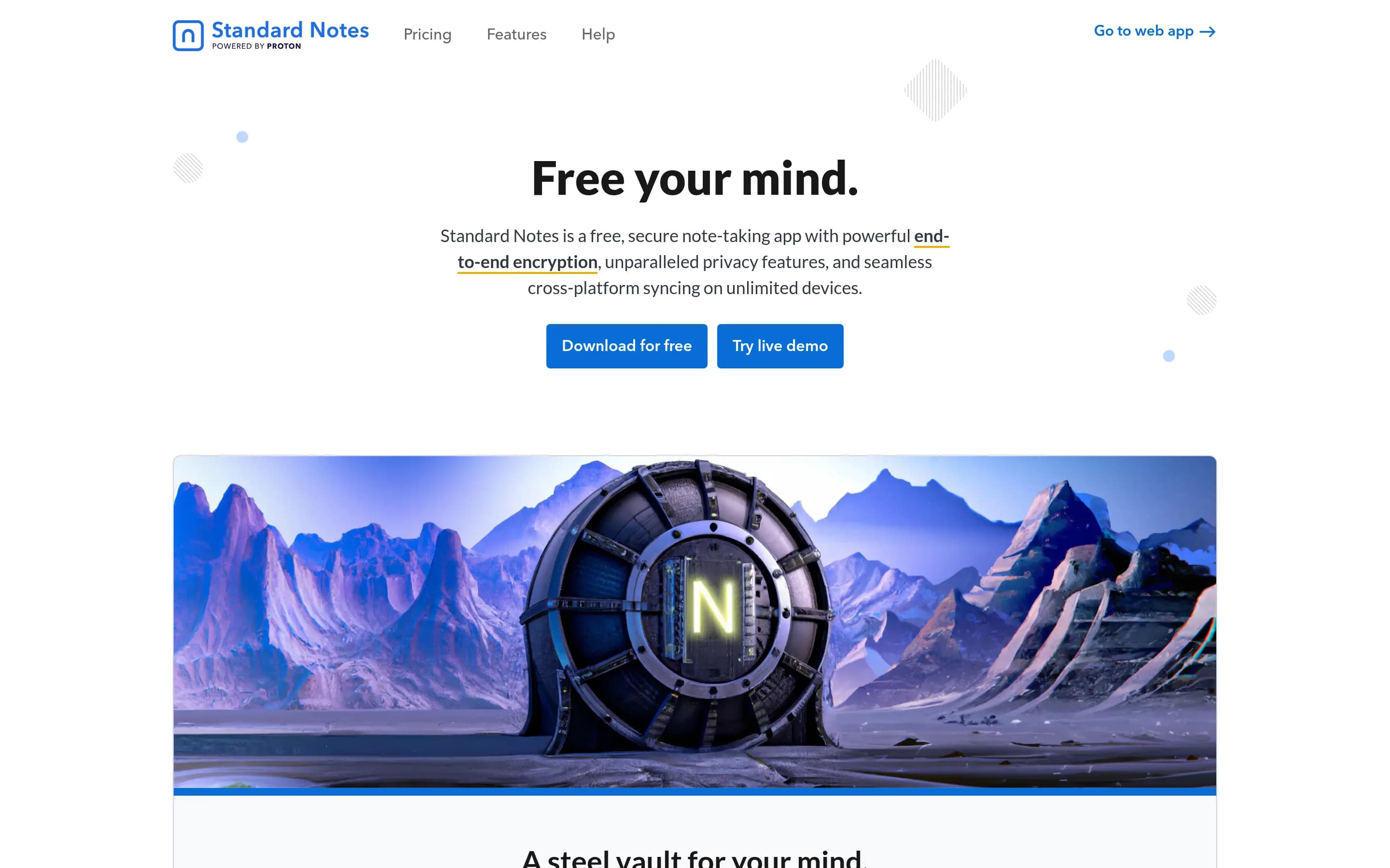 App website screenshot