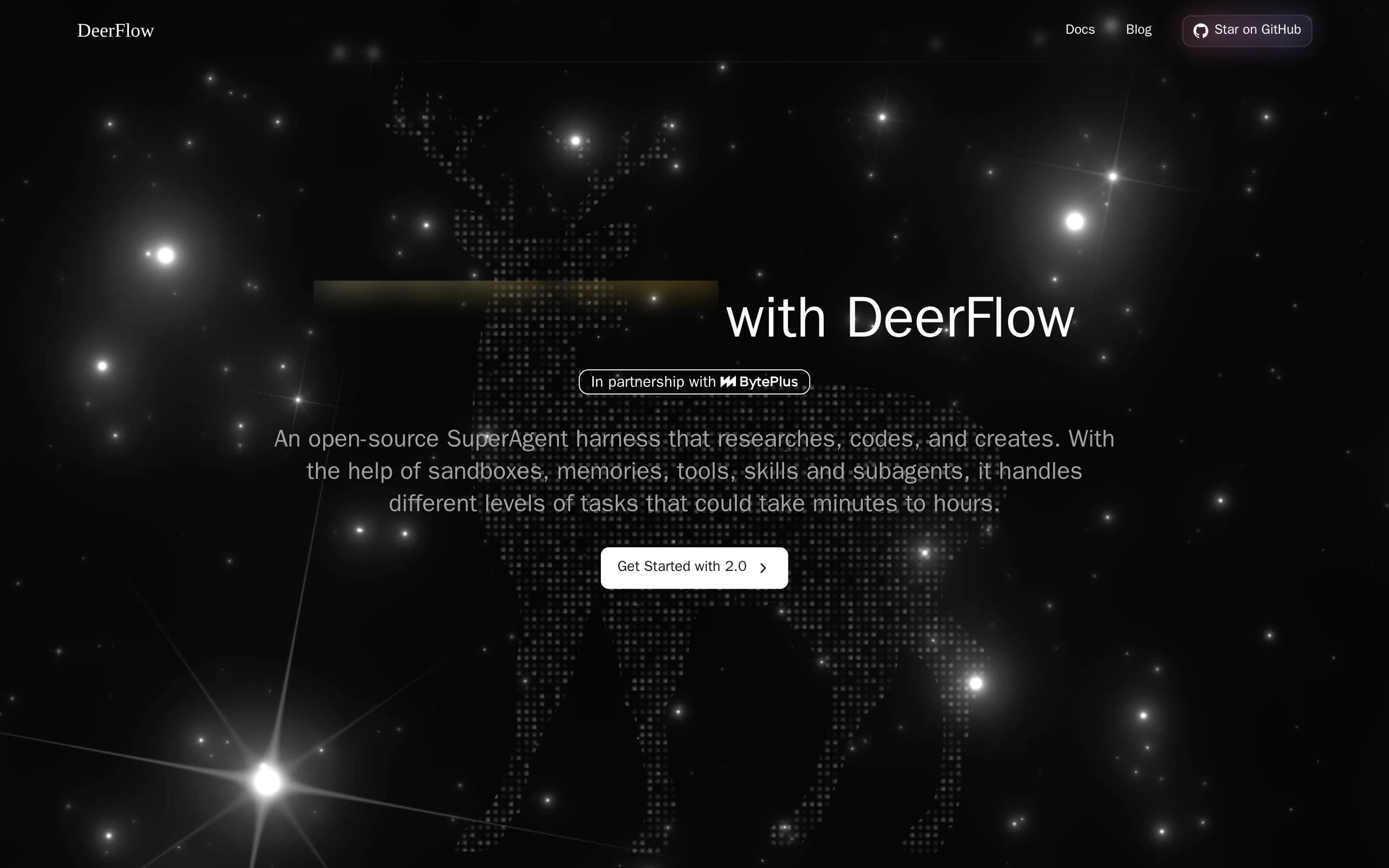 Deer-flow website screenshot