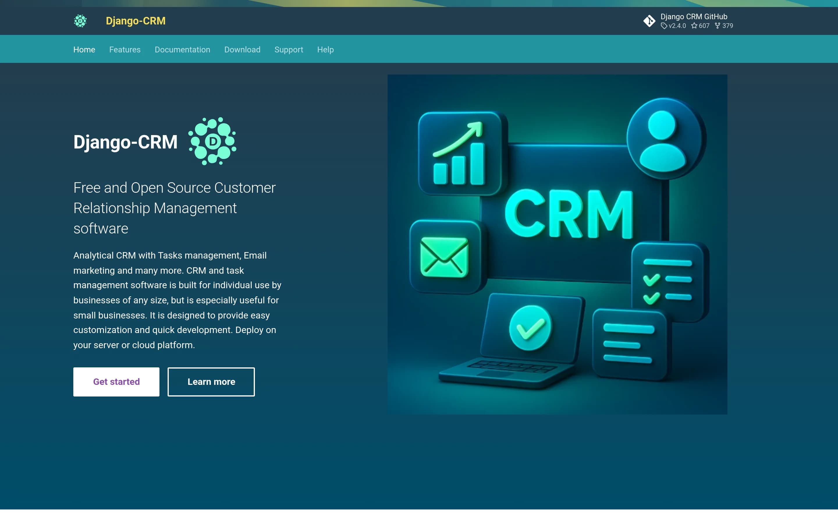 Django-crm website screenshot