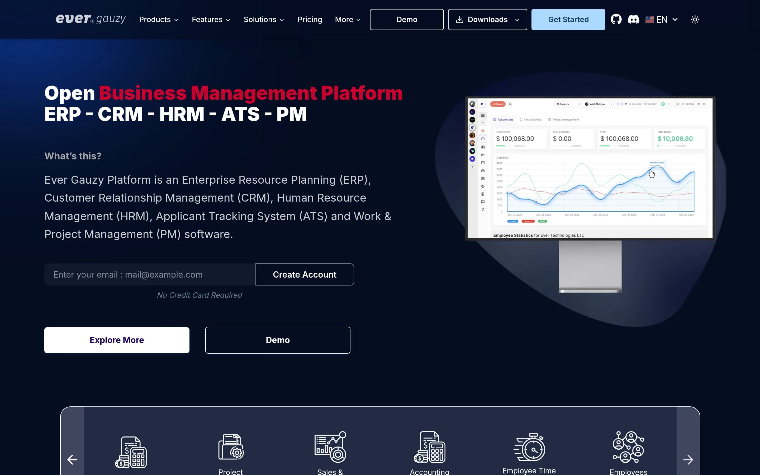 Ever-gauzy website screenshot