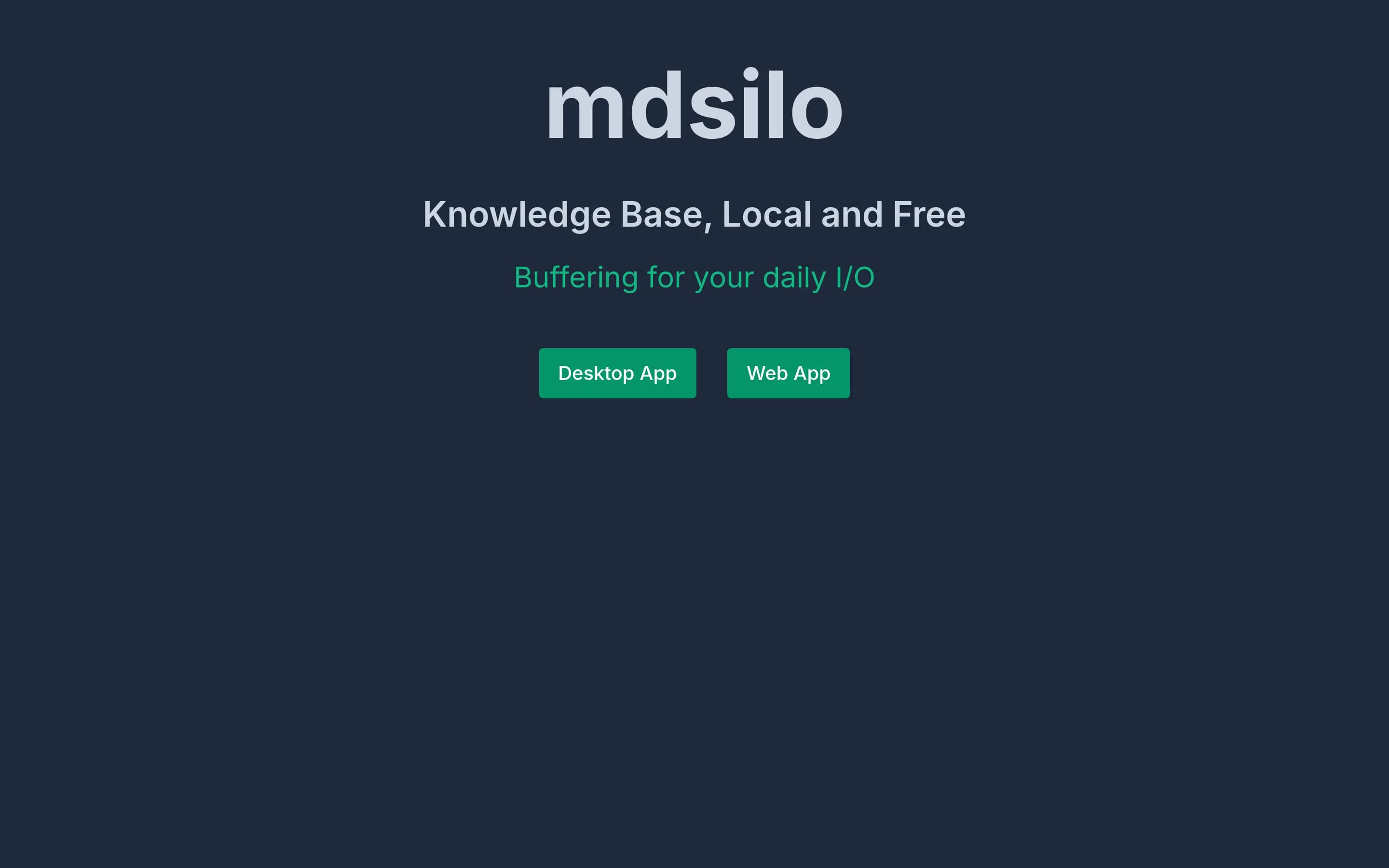 MdSilo-app website screenshot