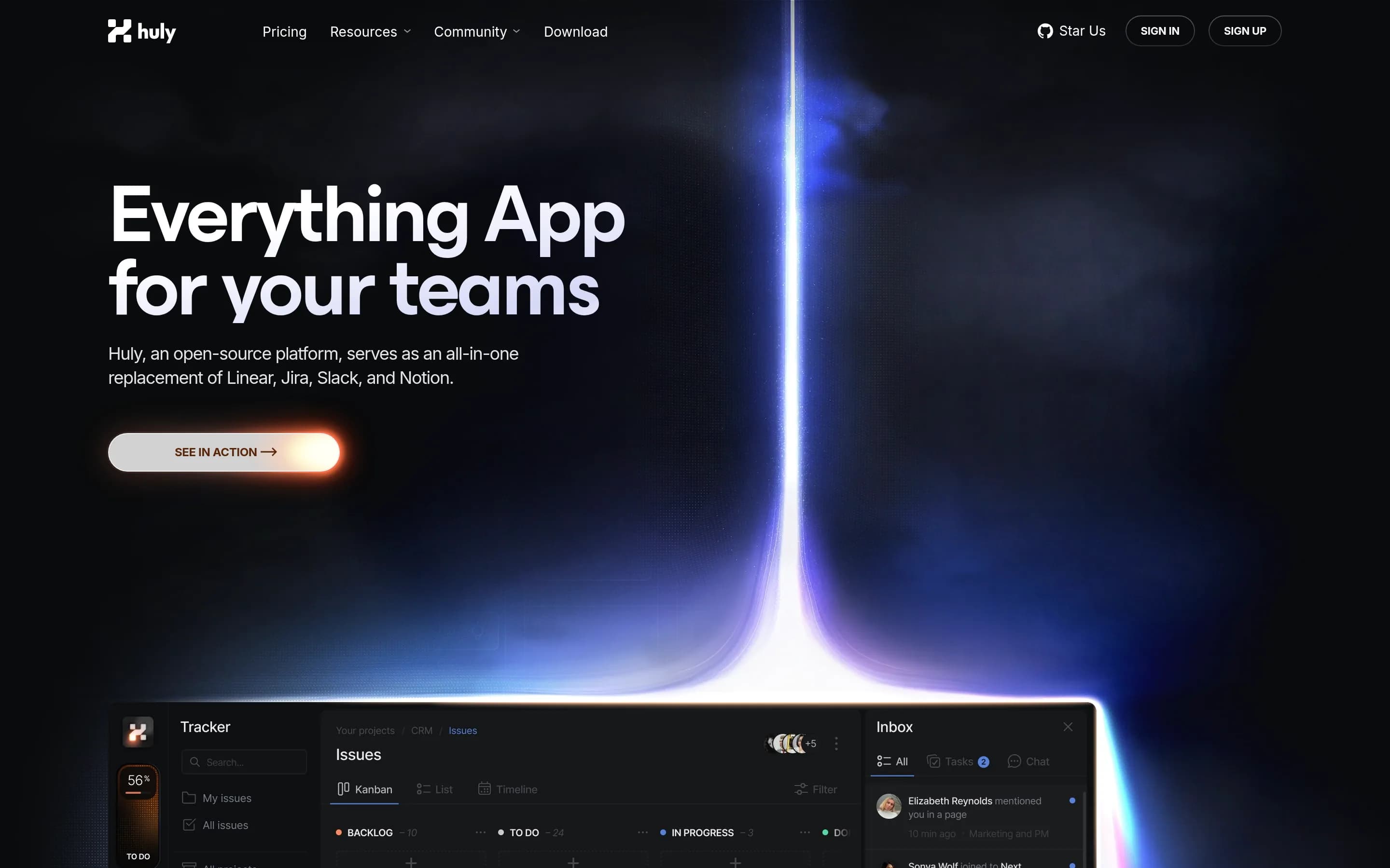 Platform website screenshot