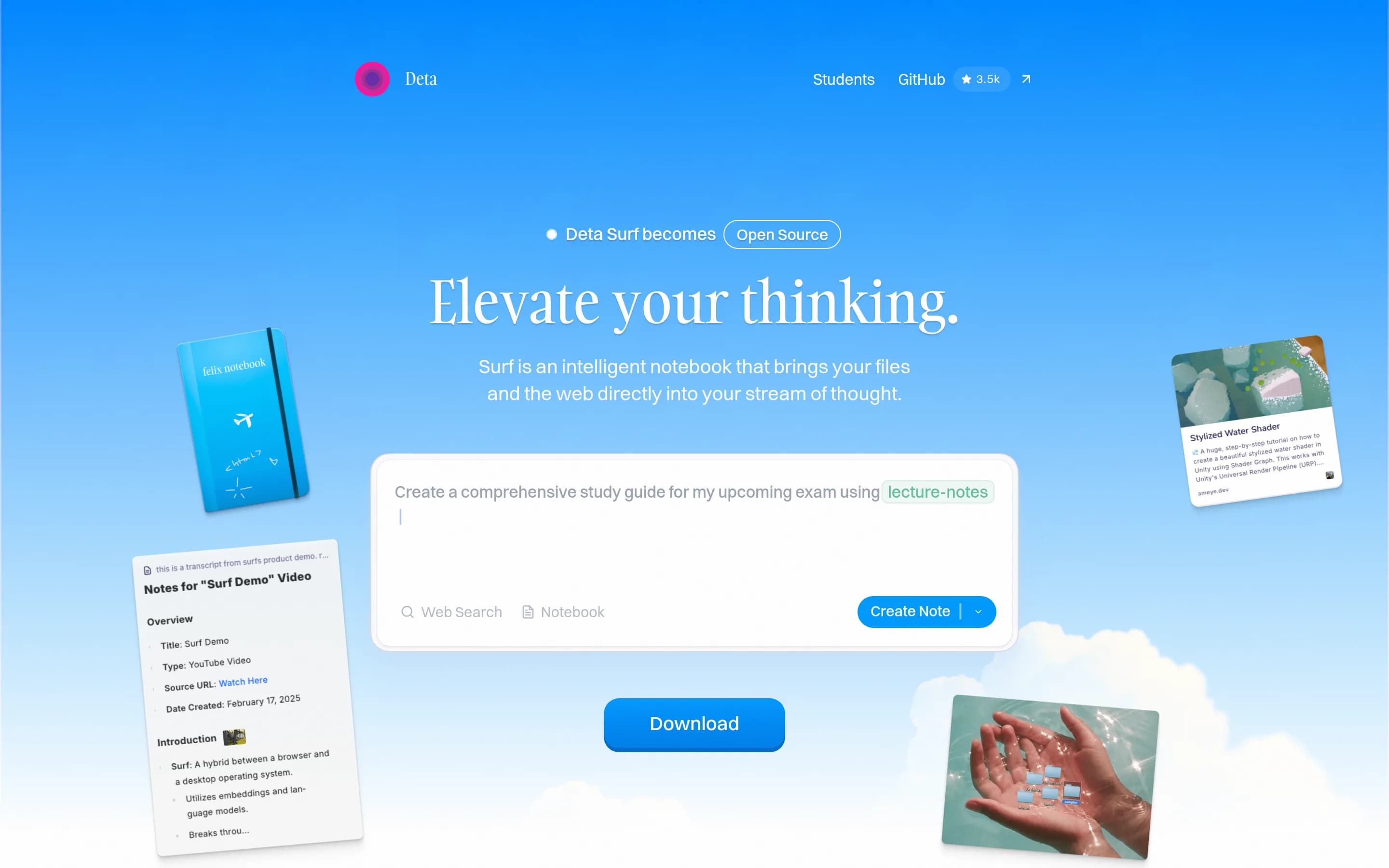 Surf website screenshot