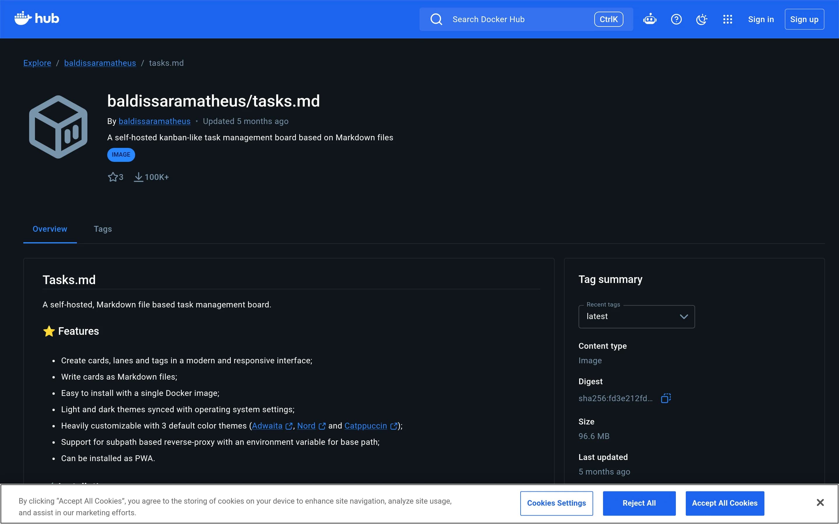 Tasks.md website screenshot