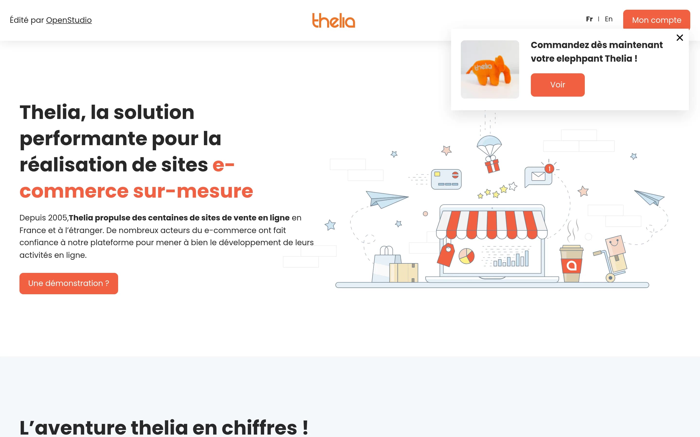 Thelia website screenshot