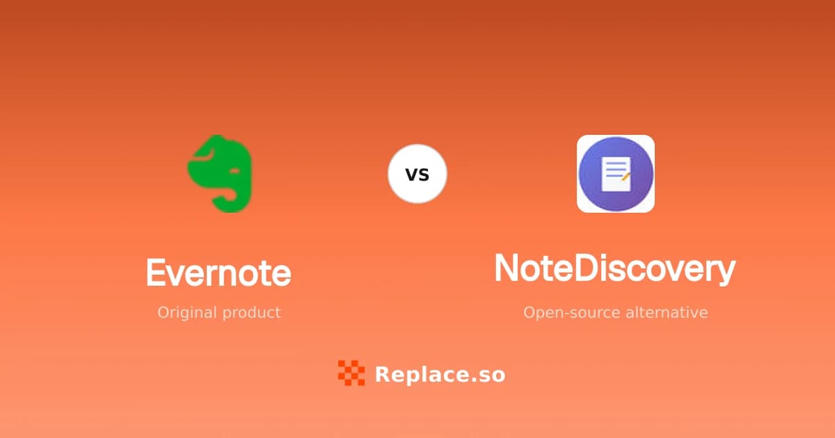 Evernote versus NoteDiscovery comparison