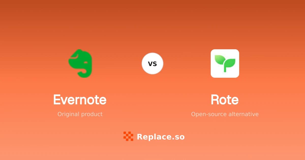 Evernote versus Rote comparison