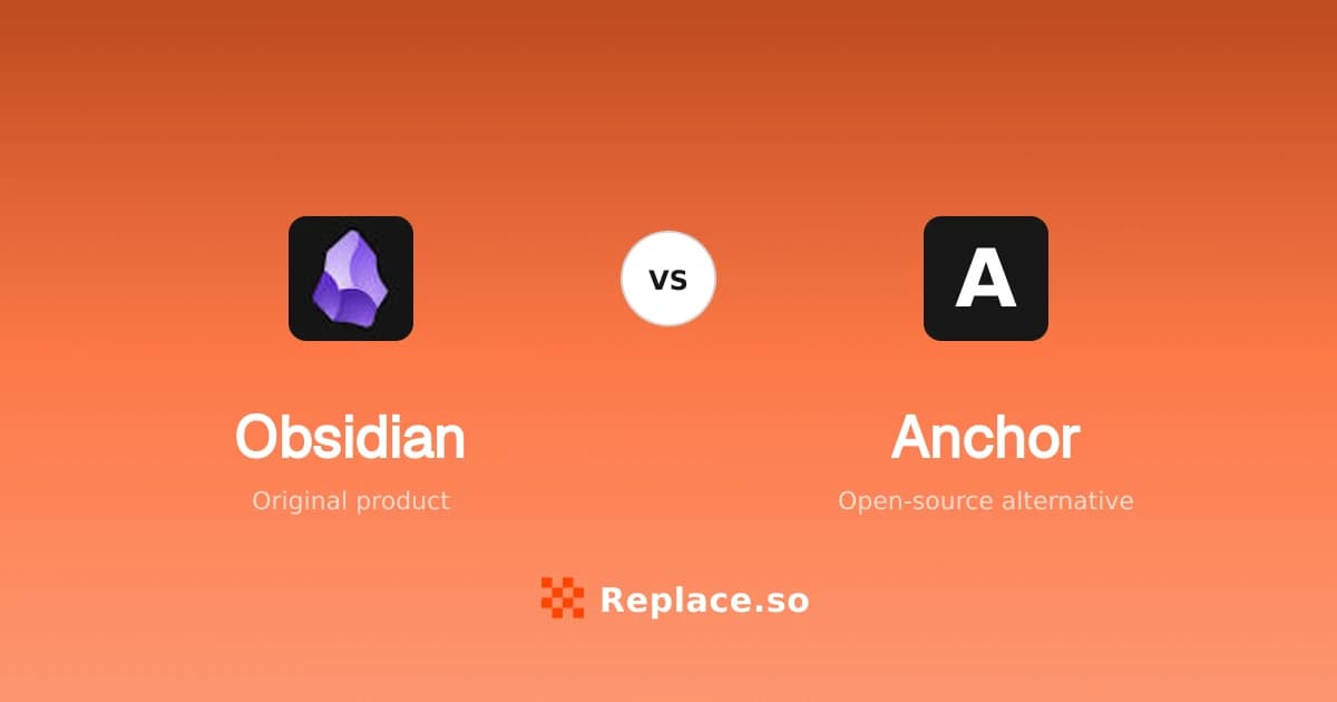 Obsidian versus Anchor comparison