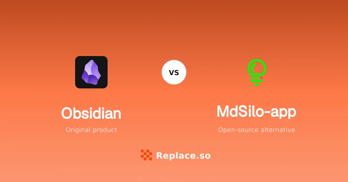 Obsidian versus MdSilo-app comparison