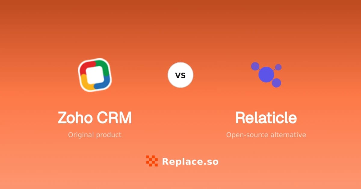 Zoho CRM versus Relaticle comparison