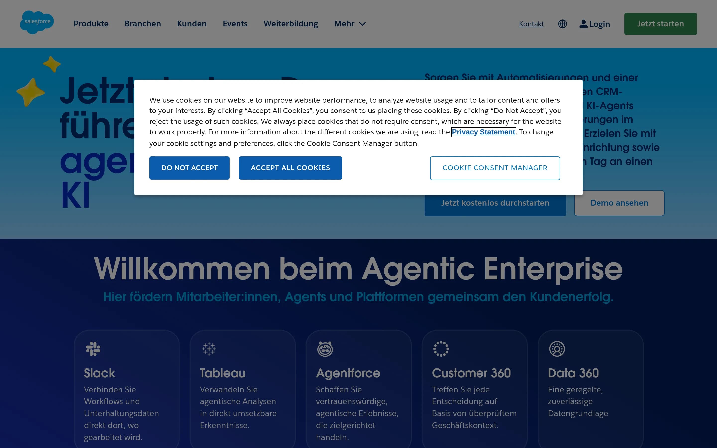 Salesforce website screenshot Salesforce website screenshot