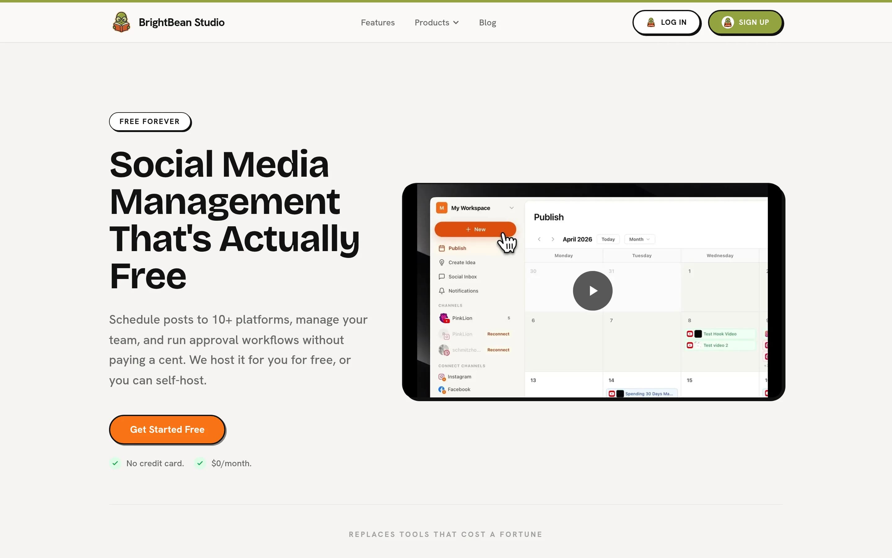 Brightbean-studio website screenshot Brightbean-studio website screenshot