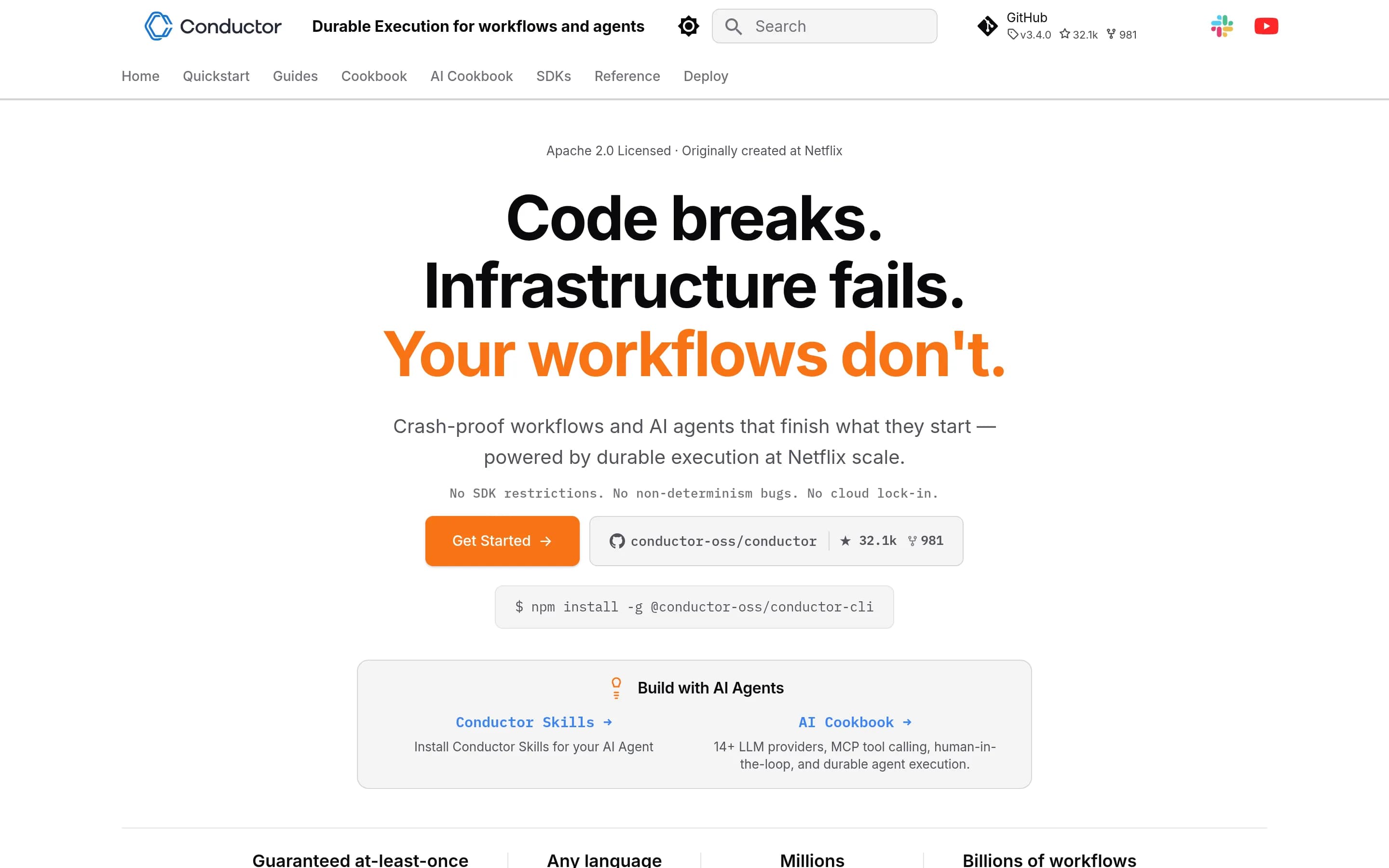 Conductor website screenshot Conductor website screenshot