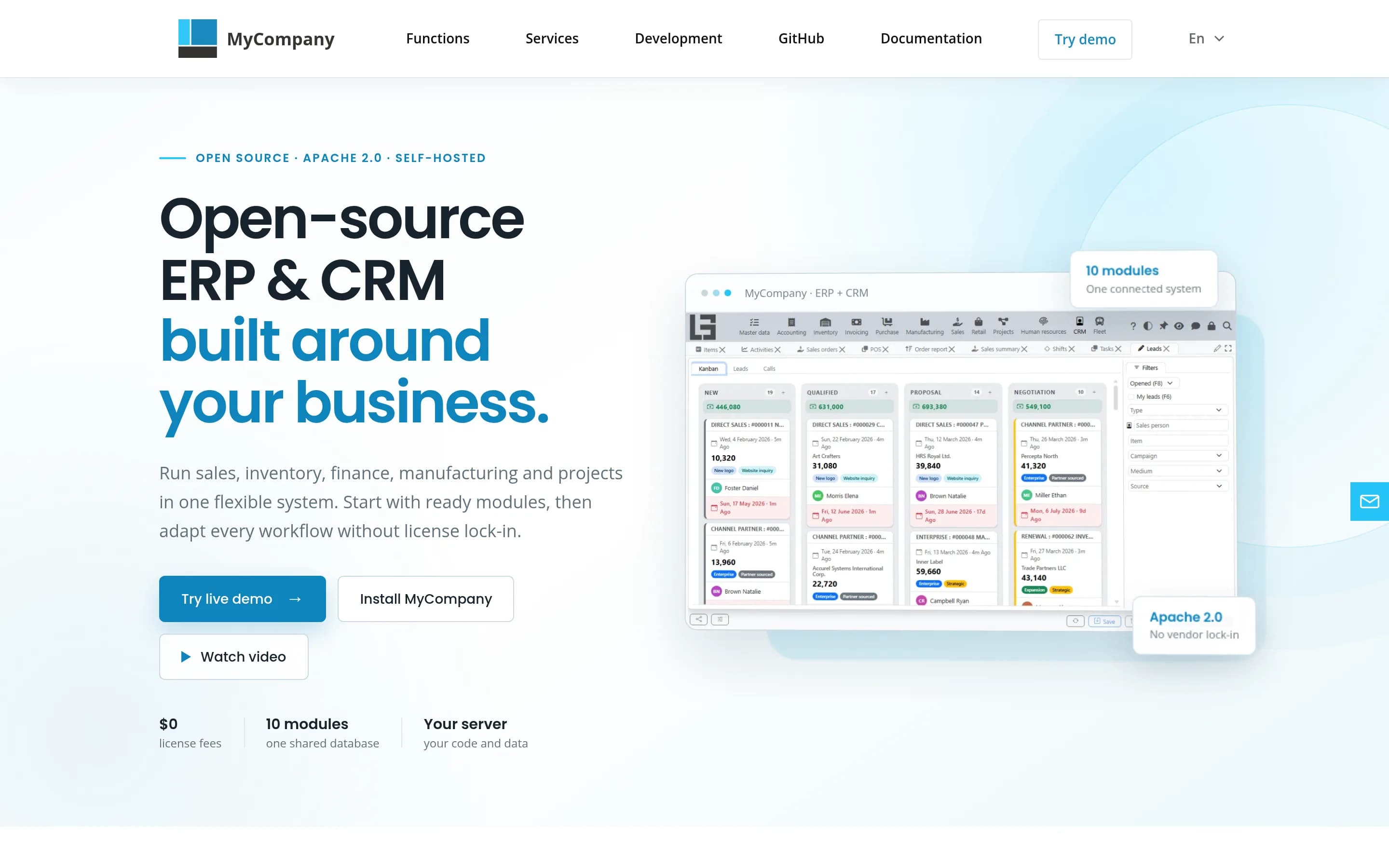 Mycompany website screenshot Mycompany website screenshot