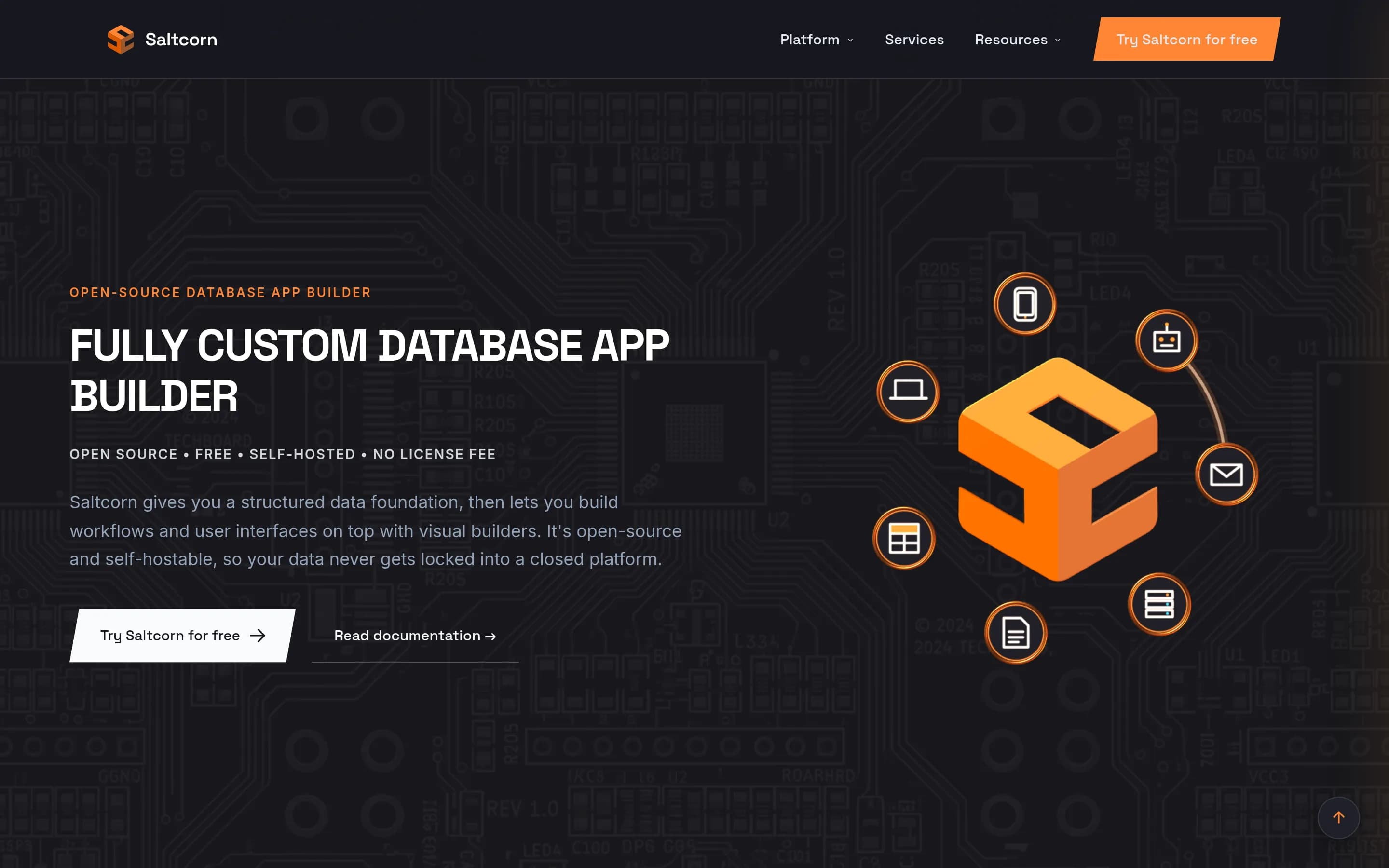 Saltcorn website screenshot Saltcorn website screenshot