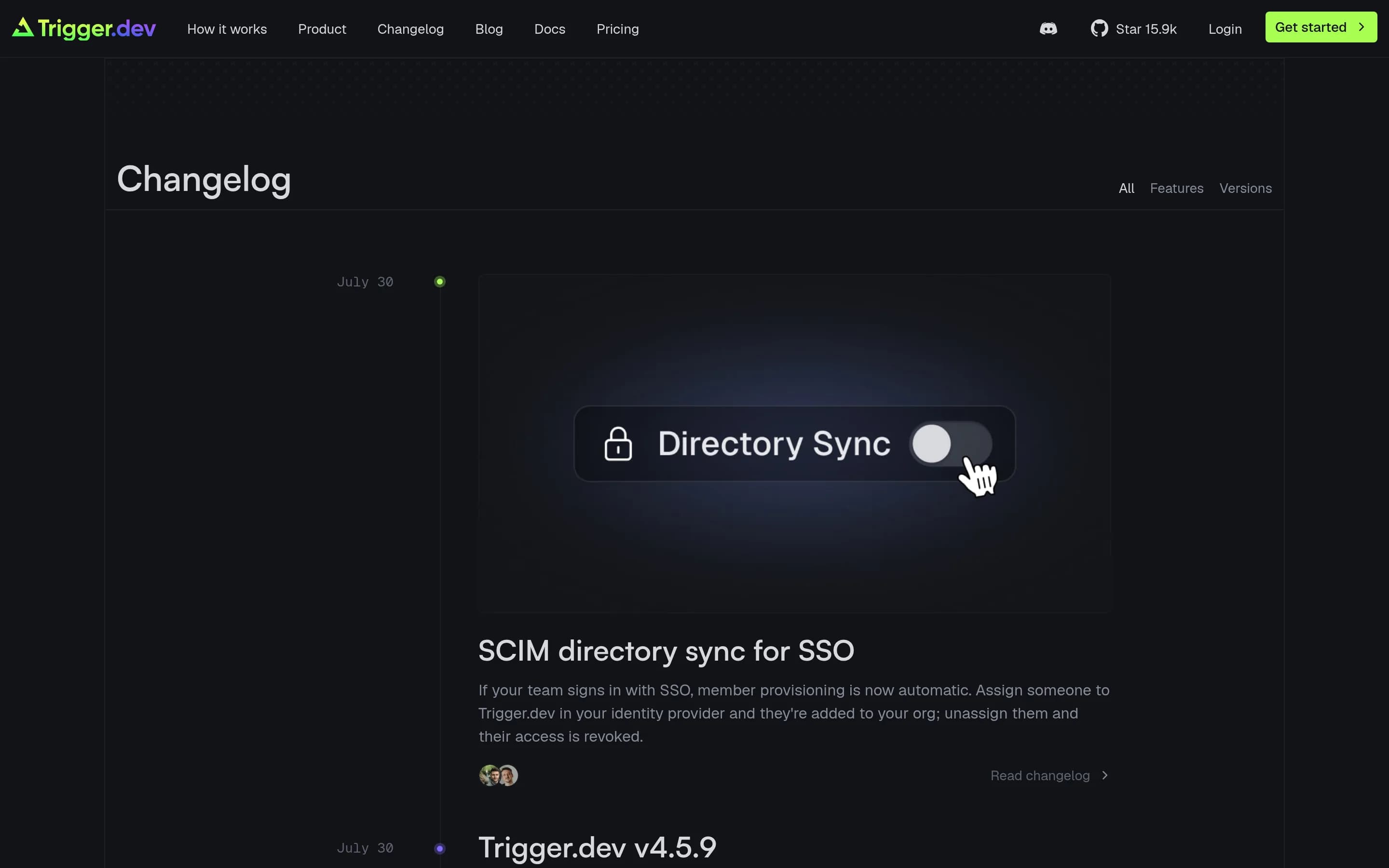 Trigger.dev website screenshot Trigger.dev website screenshot